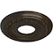 Ekena Millwork Jackson Ceiling Medallion (Canopies up to 7 3/8"), 12 1/4"OD x 4"ID x 1 1/8"P, Stone Hearth Crackle CM12JASHC - alternate 5